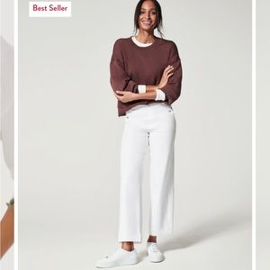 Spanx Stretch Twill Cropped Wide Leg Pant NWT